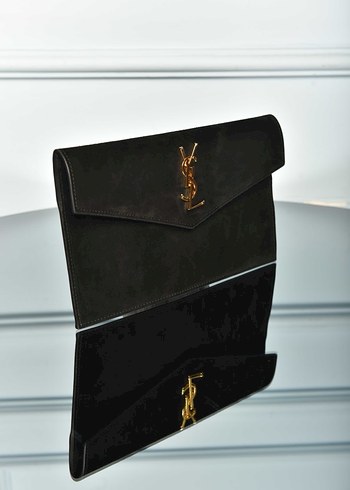 YVES SAINT LAURENT - Uptown Pouch in Suede - Görsel 8