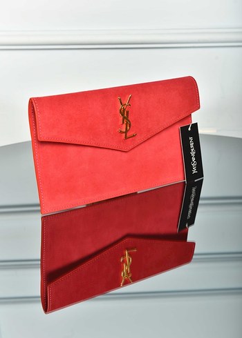 YVES SAINT LAURENT - Uptown Pouch in Suede - Görsel 7