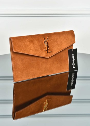 YVES SAINT LAURENT - Uptown Pouch in Suede - Görsel 2