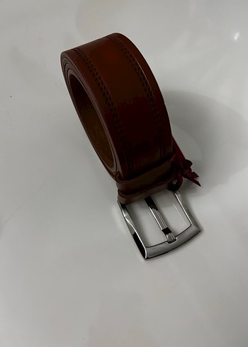 Klasik Tarz Erkek Kahverengi Kemer - Görsel 3