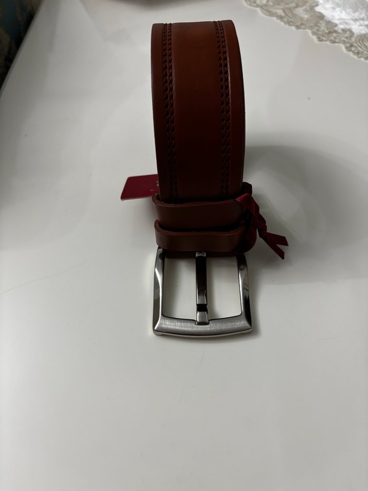 Klasik Tarz Erkek Kahverengi Kemer - Görsel 2