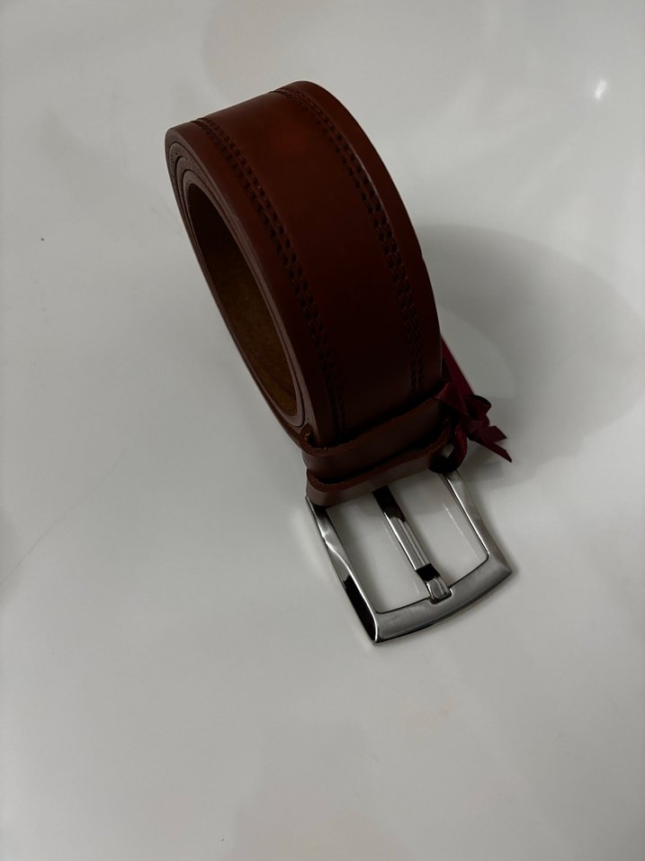 Klasik Tarz Erkek Kahverengi Kemer - Görsel 3