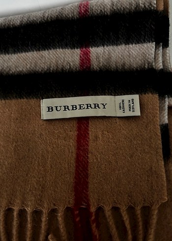 Burberry Kahverengi Kaşmir Şal - Görsel 3