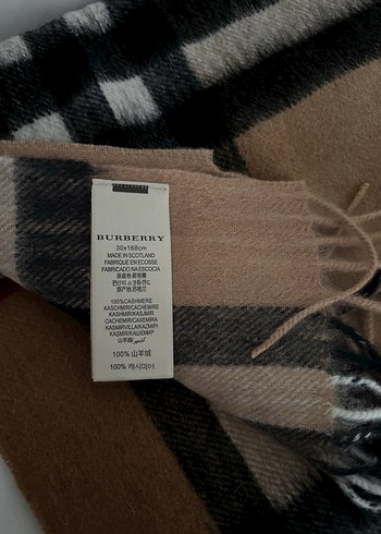 Burberry Kahverengi Kaşmir Şal - Görsel 4