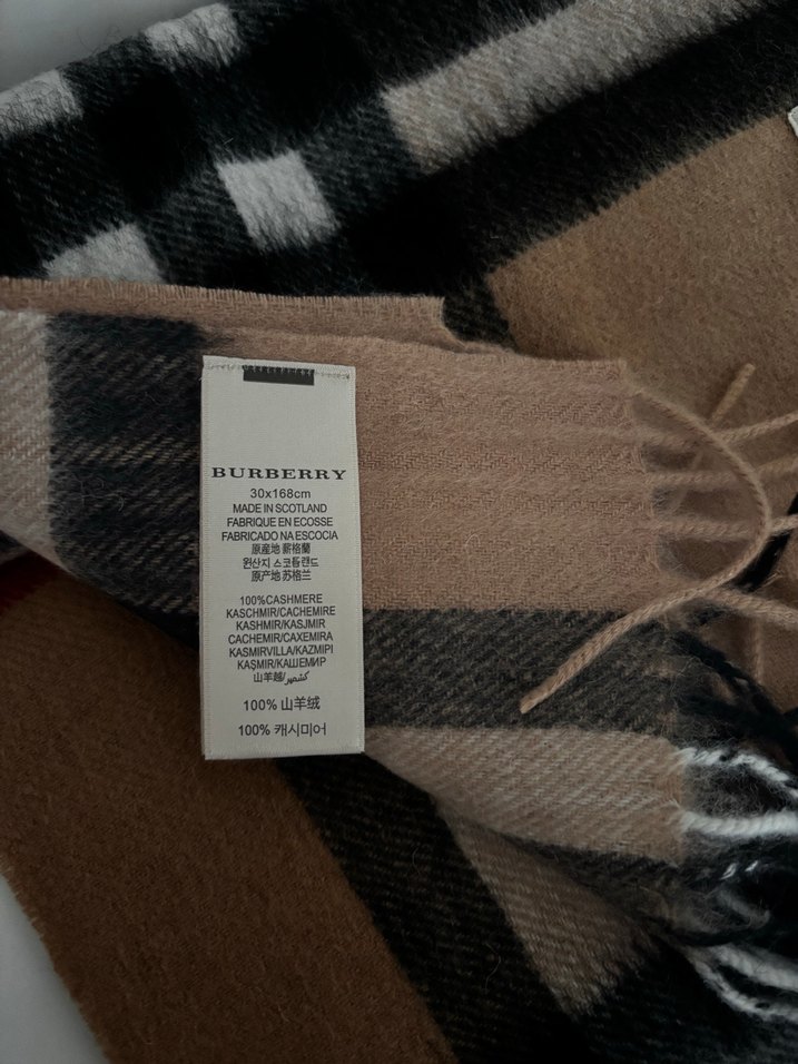 Burberry Kahverengi Kaşmir Şal - Görsel 4