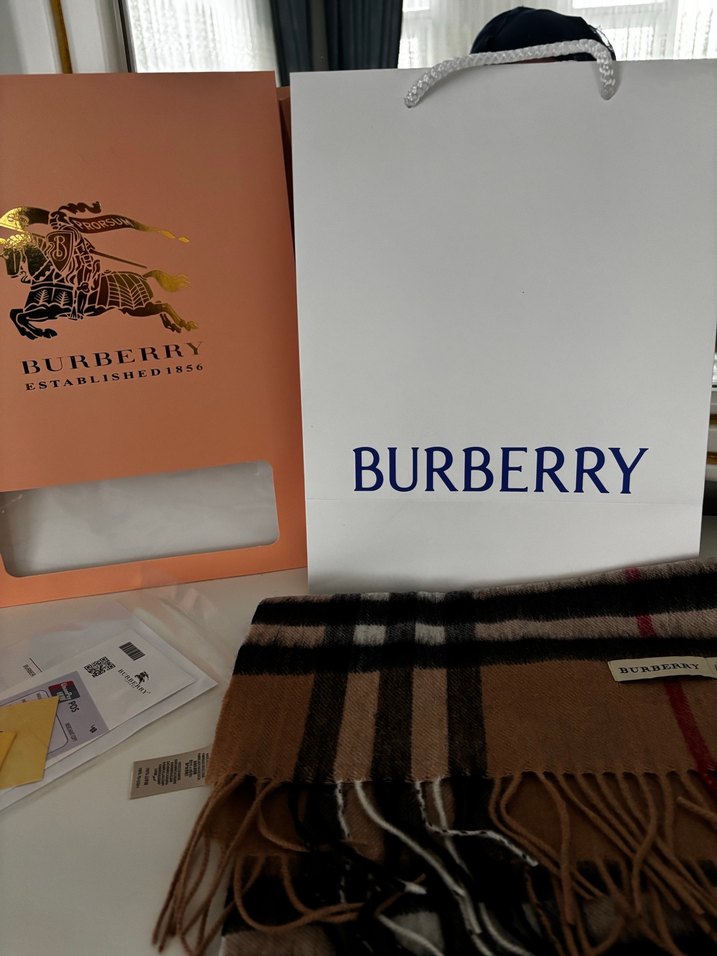 Burberry Kahverengi Kaşmir Şal - Görsel 2