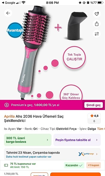 Dyson Saç fön tarağı