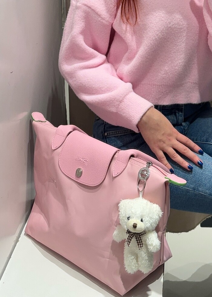 Pembe longchamp - Görsel 2