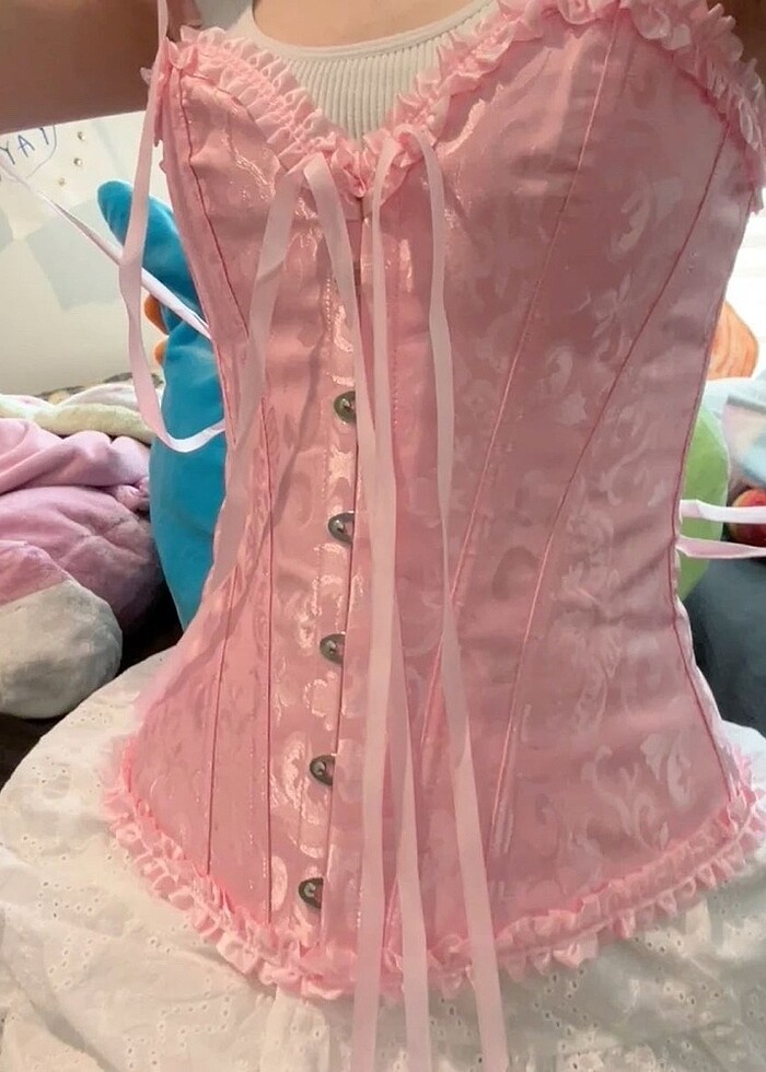 Pembe korse - Görsel 2