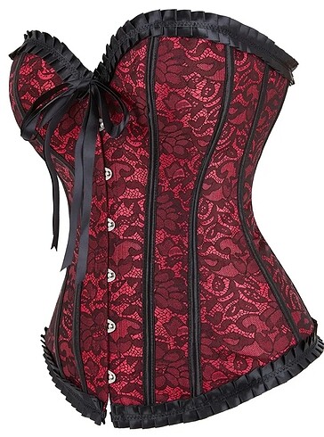s Beden Bordo gotik korse
