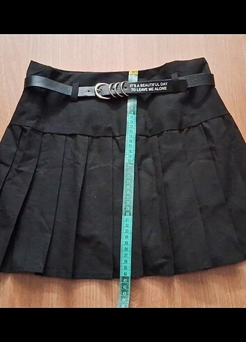 Takım elbise pileli şortlu etek - Görsel 7