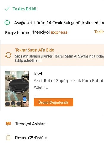 Kiwi Okiwi Akıllı Robot Süpürge Siyah