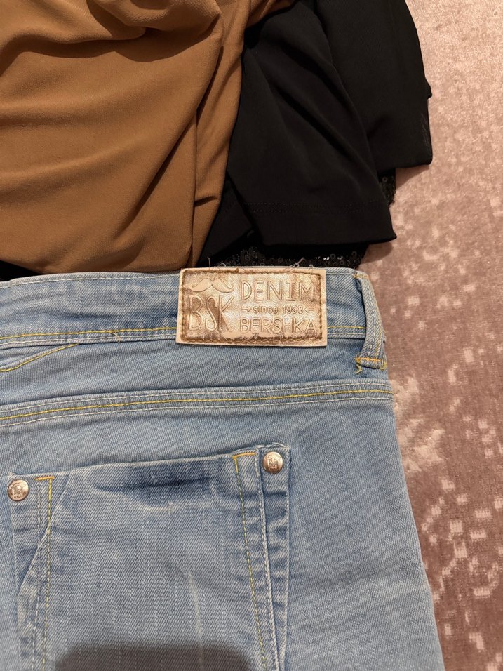 Kadın Mavi Denim Mini Şort - Görsel 4