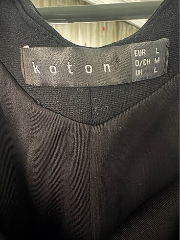 l Beden Koton Siyah Elbise