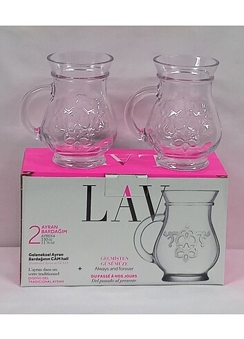 Lav 2li ayran bardağı