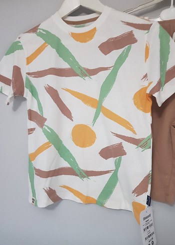 LC Waikiki Erkek cocuk Pamuklu Pastel Renkli Tişört ve Şort Takımı