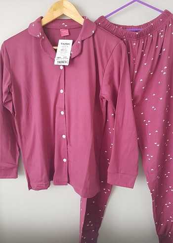Uzun Kollu Pembekiz cocuk Pijama Takımı