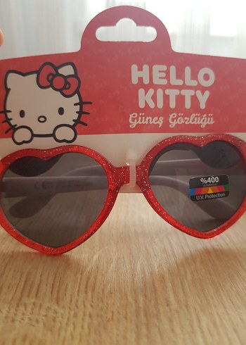 Beden Hello Kitty Kırmızı Kalp Güneş Gözlüğü