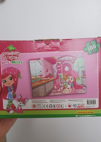 Beden çilek kiz puzzle Strawberry Shortcake 100 Parça Çocuk Puzzle