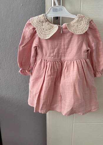 Dantel Yakalı Vintage Kız Çocuk Elbise - Görsel 4