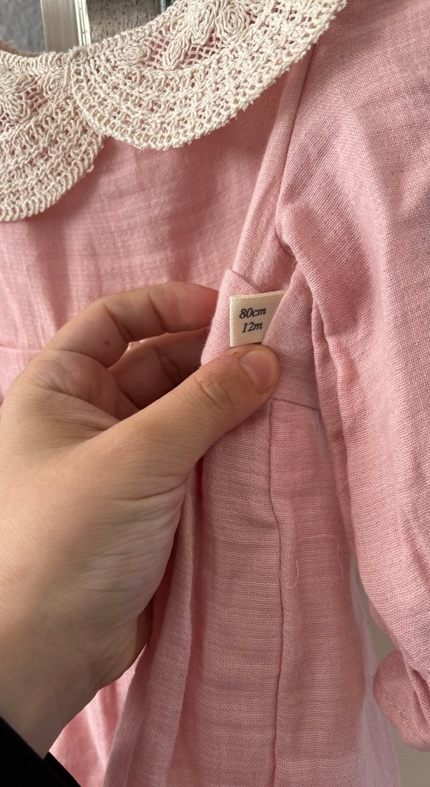 Dantel Yakalı Vintage Kız Çocuk Elbise - Görsel 2