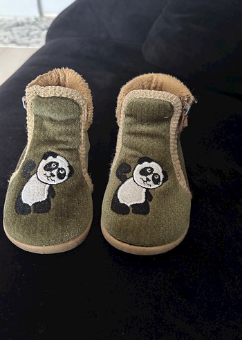 Kahverengi Erkek Çocuk Pandalı Sıcak ev ayakkabısı - Görsel 2