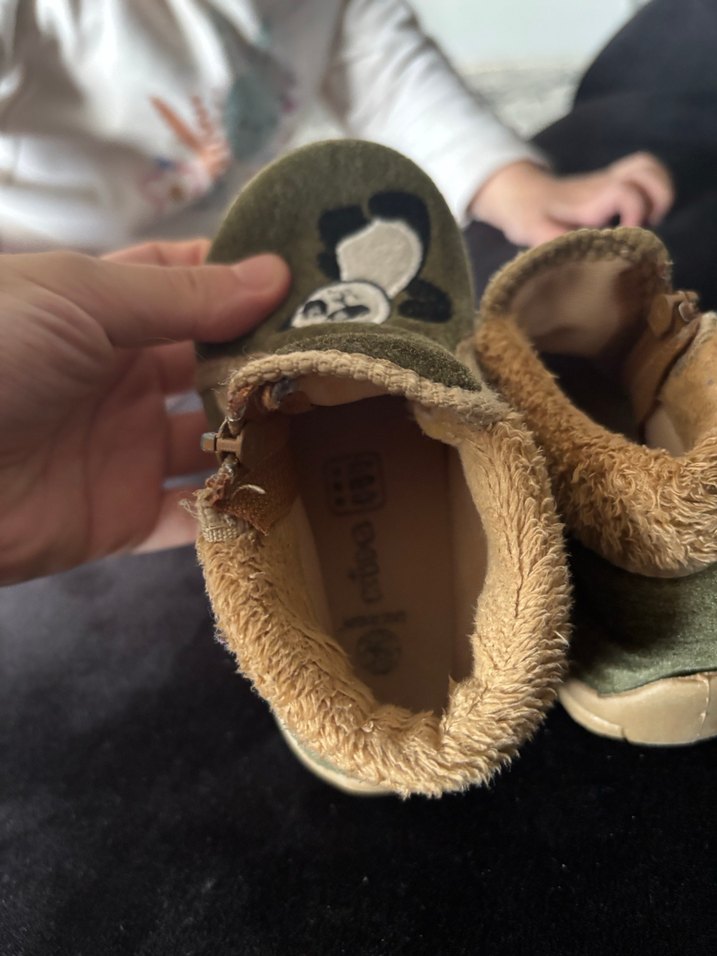 Kahverengi Erkek Çocuk Pandalı Sıcak ev ayakkabısı - Görsel 4
