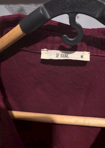 Bordo Kadın Süet Gömlek, Düğmeli, Rahat Kesim - Görsel 2