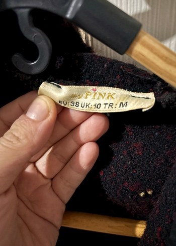 Bordo Örgü Yün Uzun hırka - Görsel 2