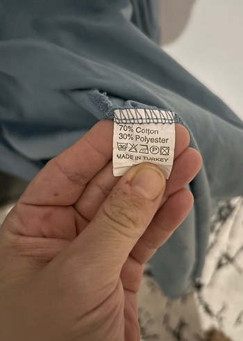 Gri Uzun Kollu Düğmeli Denim Gömlek - Görsel 2