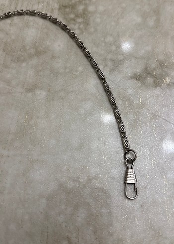 Gri Zincir Detaylı Kadın Çanta Aksesuarı - Görsel 2