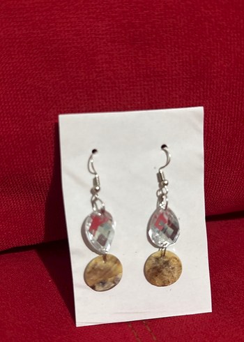 Bej Mini Boncuklu Kadın Küpe - Görsel 2