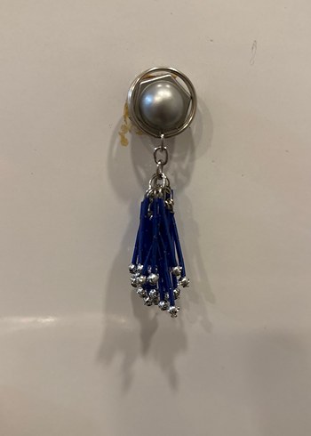 Gri Mavi boncuklu anahtarlık - Görsel 2