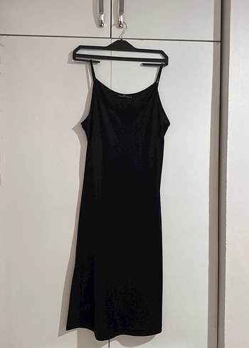 Uzun Siyah Bağcıklı V Yaka Gotik Elbise - Görsel 5