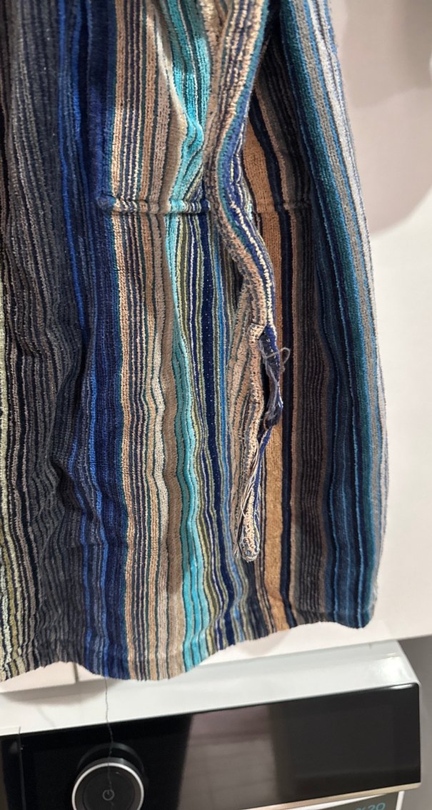 Bohem Çok Renkli Çizgili Bornoz - Görsel 3