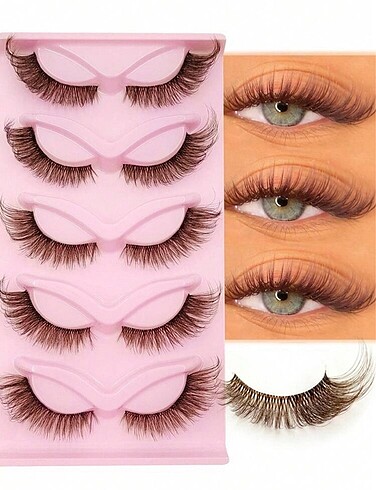 Cat Eye Brown Lashes Kahverengi Takma Kirpik