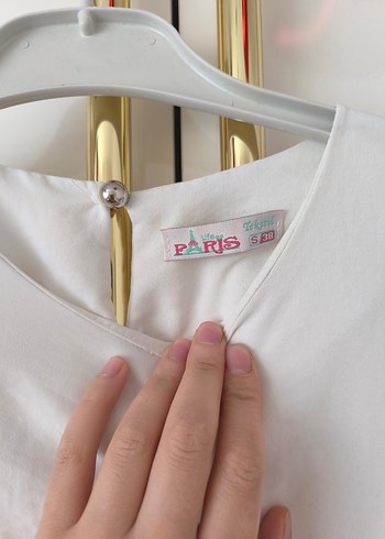 Beyaz Uzun Kollu Midi Keten Tunik - Görsel 3