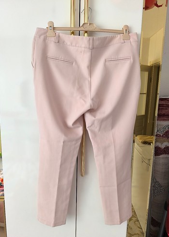 pudra Midi Kadın Kumaş Pantolon - Görsel 2