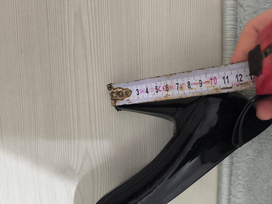 Kadın Siyah Rugan Stiletto Topuklu Ayakkabı - Görsel 4