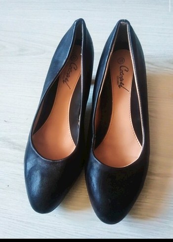 Siyah Süet Stiletto Kadın Topuklu Ayakkabı - Görsel 2