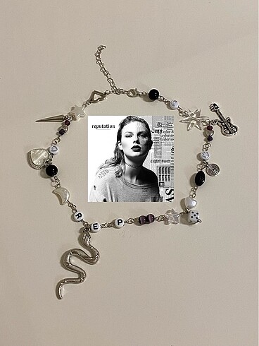 taylor swift reputation kolye bileklik
