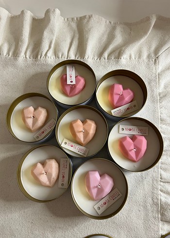 Pastel Pembe Kalp Mumlar - Görsel 2