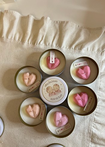 Pastel Pembe Kalp Mumlar - Görsel 5