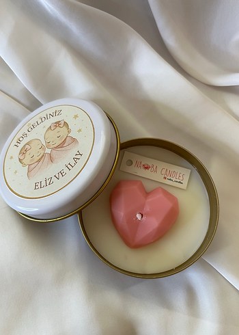 Pastel Pembe Kalp Mumlar - Görsel 13