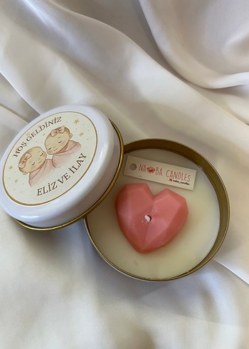 Pastel Pembe Kalp Mumlar - Görsel 12