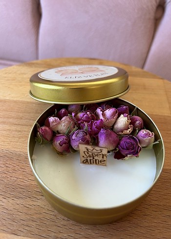 Bej Pastel Mum ve Kutu - Görsel 2