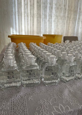 Beyaz Kurdeleli Cam Şişe Hediyelik - Görsel 3