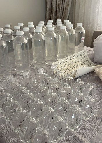 Beyaz Kurdeleli Cam Şişe Hediyelik - Görsel 15