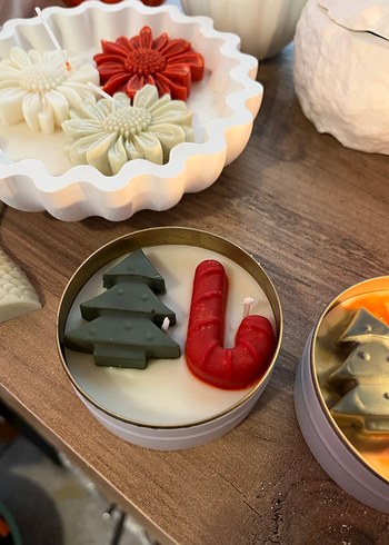 Renkli Yeni Yıl Temalı Dekoratif Mum Seti - Görsel 2