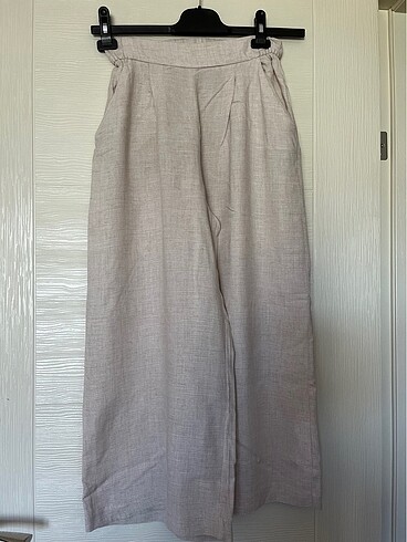 H&M keten palazzo kapri pantolon